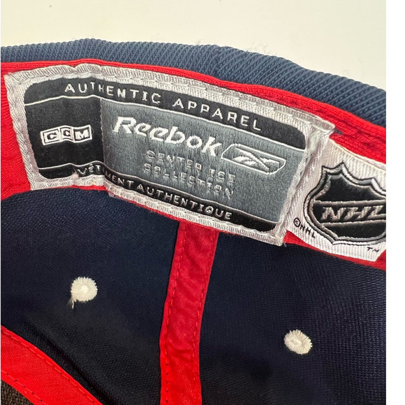 CCM Reebox NHL Columbus Blue Jackets Cap Center Ice Collection Blue/Red OS - Picture 9 of 13